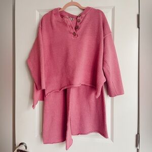 Pink Free People Hailee Sweater Set Size Medium